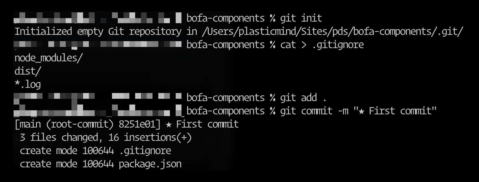 Initializing the Git repository