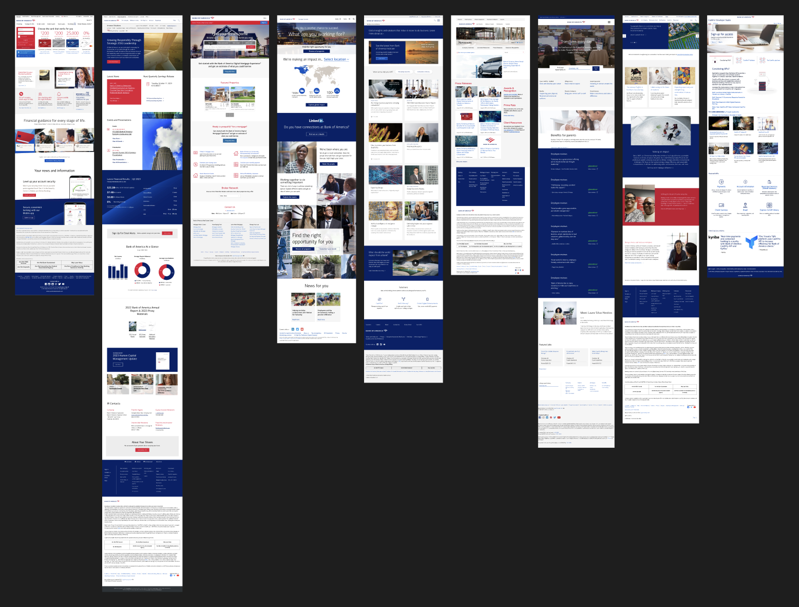 Screenshots of a lot of digital products