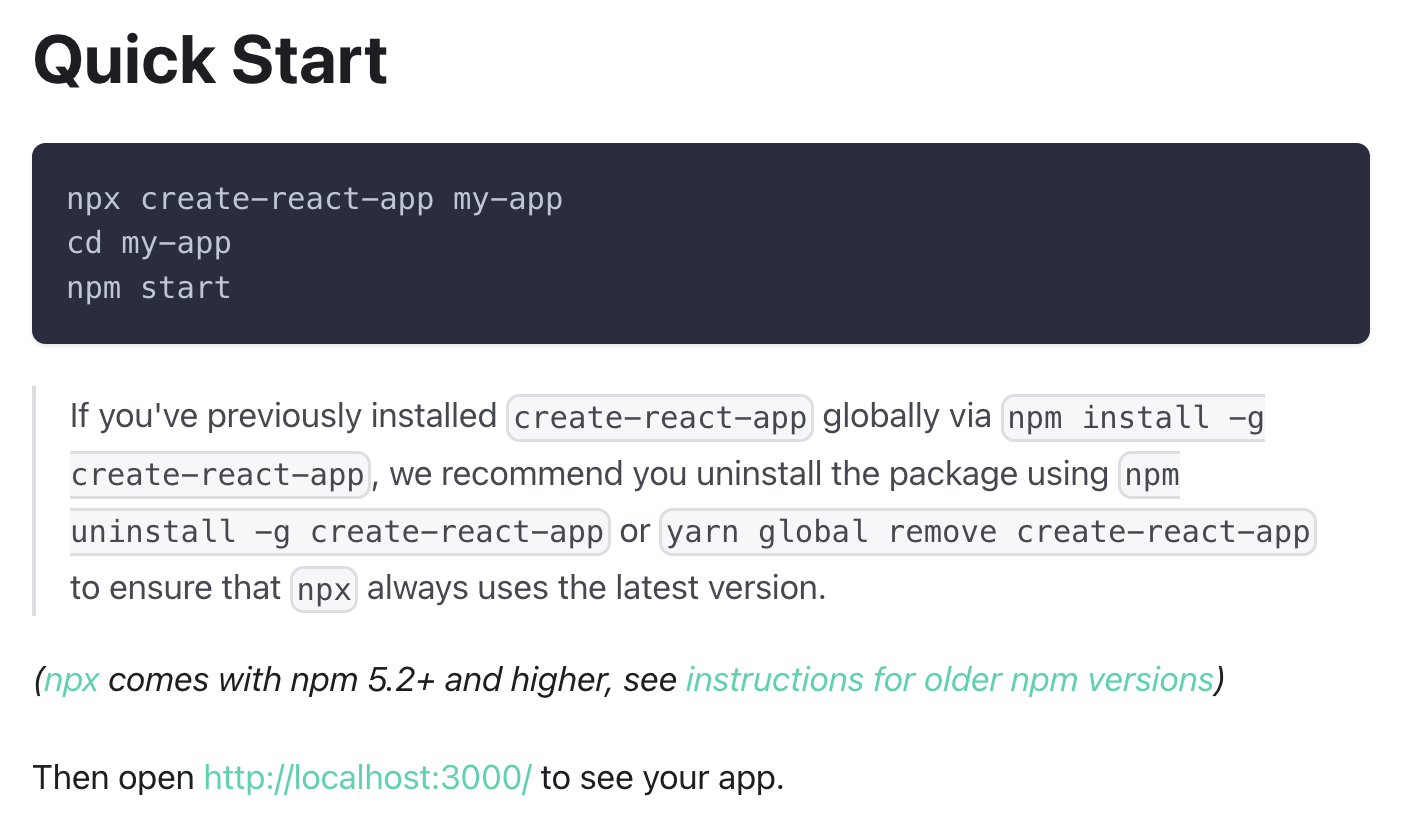 Create React App Quick Start Guide